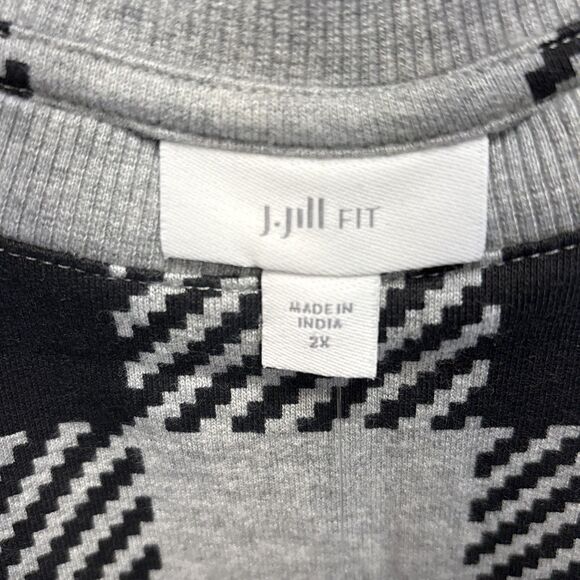 J.Jill Fit Buffalo Plaid Top 2X Women Cozy Oversized Long Sleeve Pullover New - Picture 5 of 12